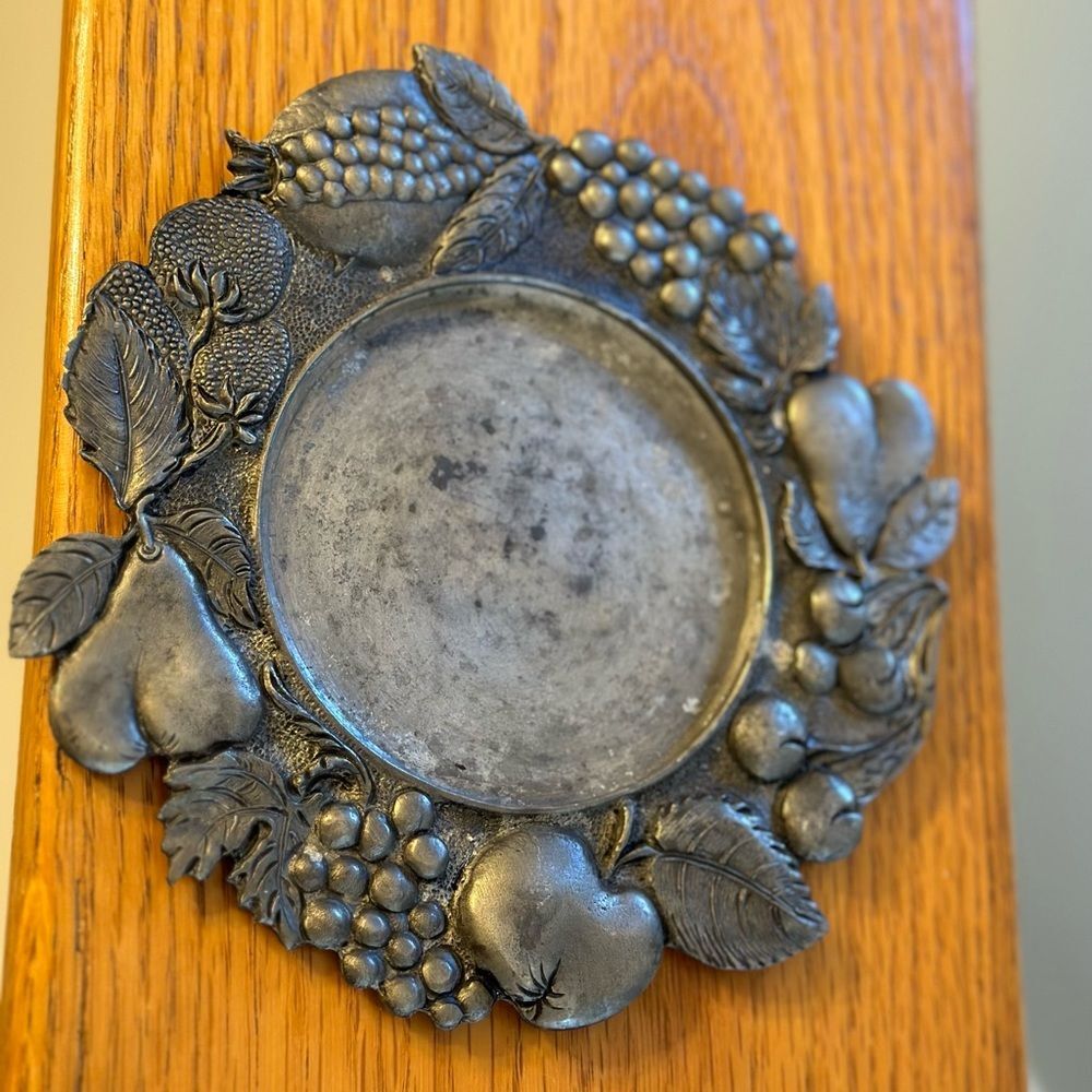 Vintage pewter candle holder. Made in Italy.